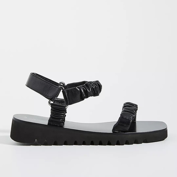 Anthropologie A Fiona Sport Sandals Black size 37 (6.5) - Picture 8 of 11
